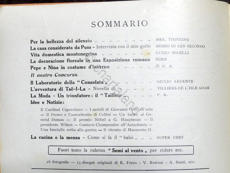 La Casa - Rivista quindicinale illustrata - Anno V - …