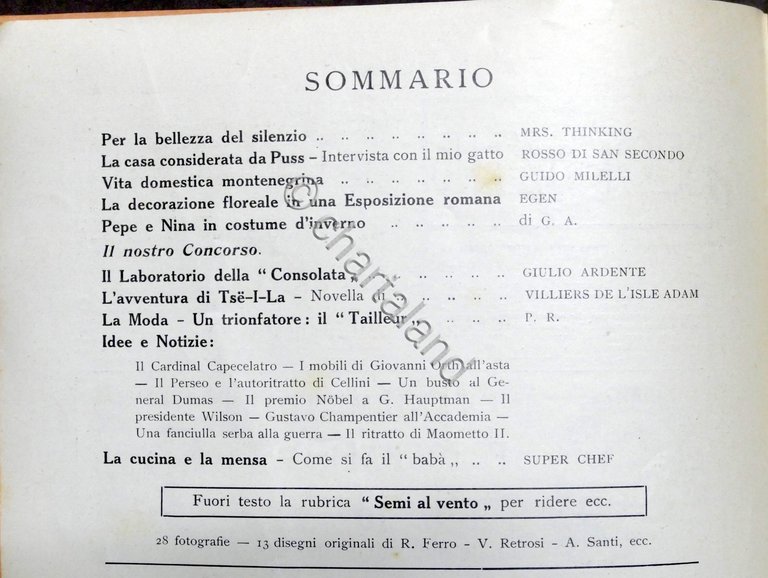 La Casa - Rivista quindicinale illustrata - Anno V - …