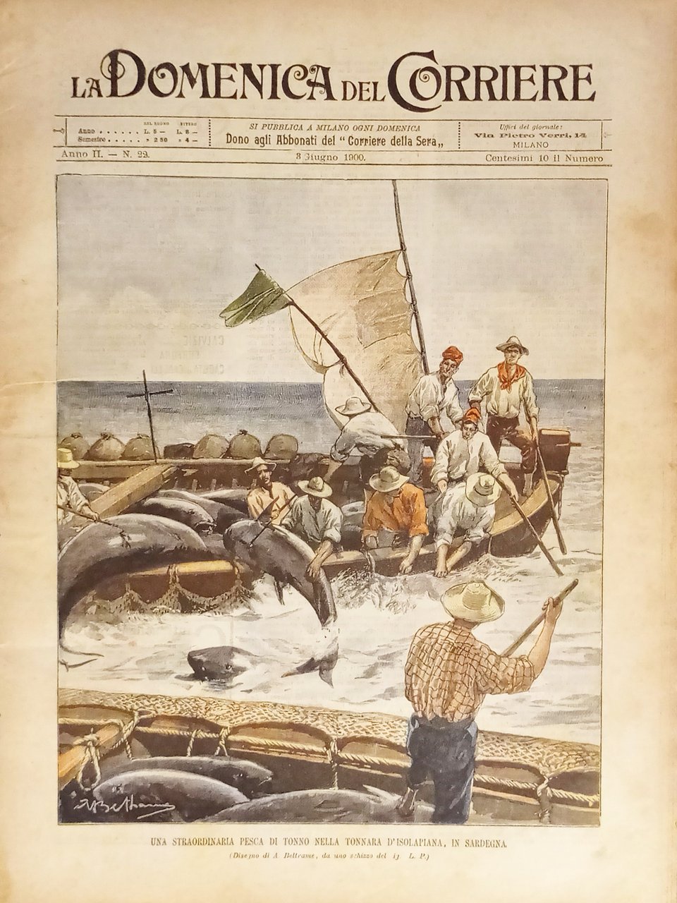 La Domenica del Corriere N. 22 - 1900 Pesca di …