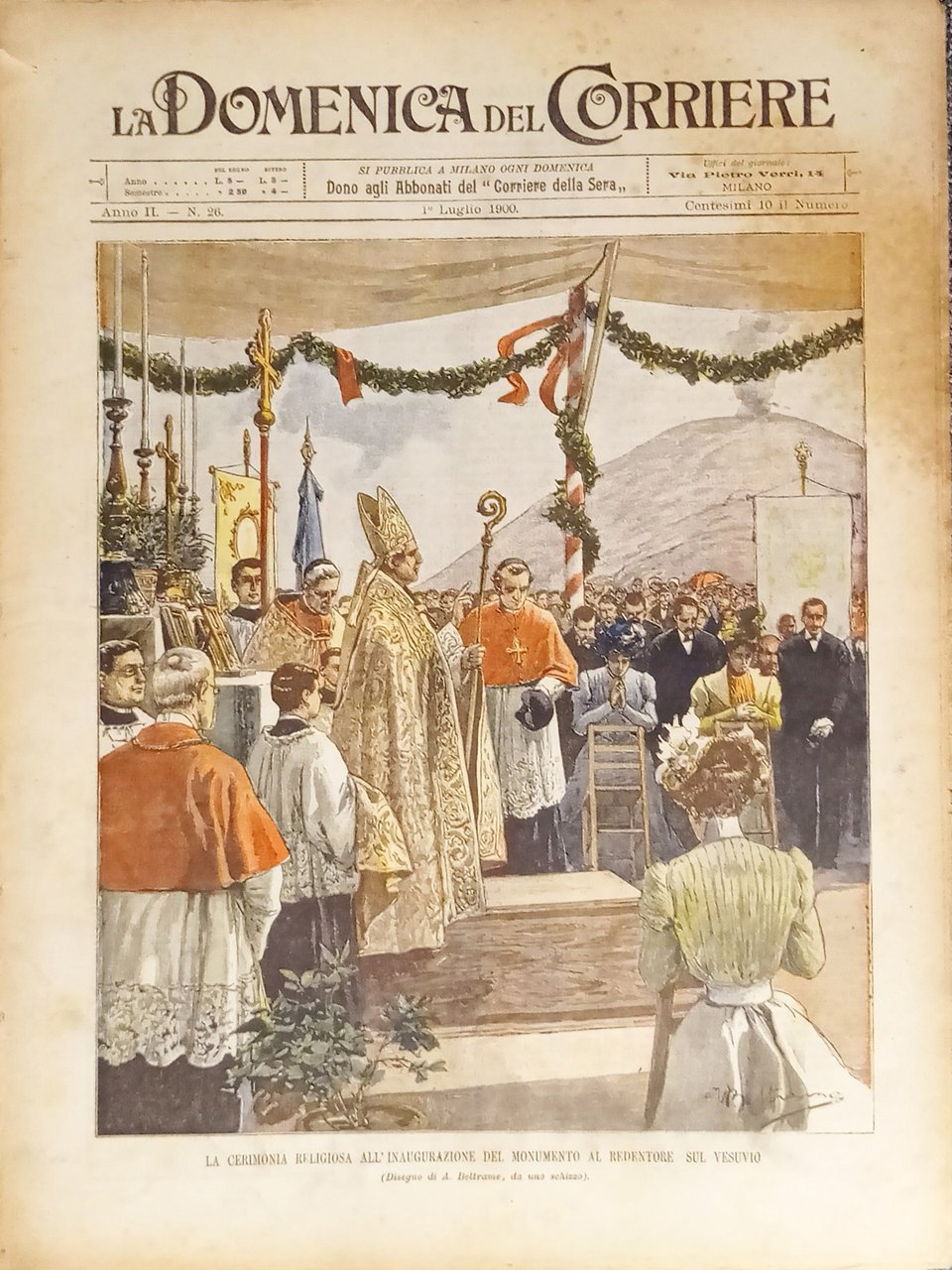 La Domenica del Corriere N. 26 - 1900 Monumento al …