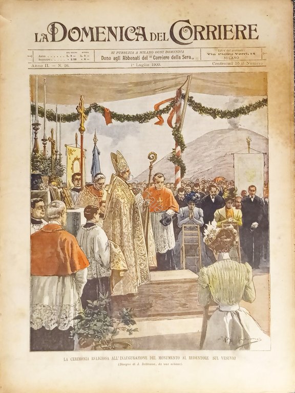 La Domenica del Corriere N. 26 - 1900 Monumento al …