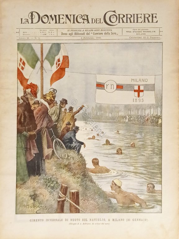 La Domenica del Corriere N. 5 - 1900 Cimento invernale …