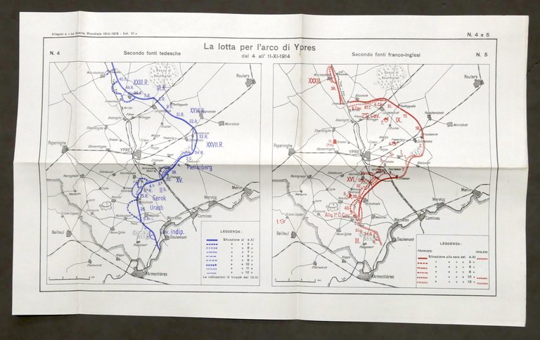 La Guerra Mondiale 1914-1918 Vol. VI + tavole - Campagna …