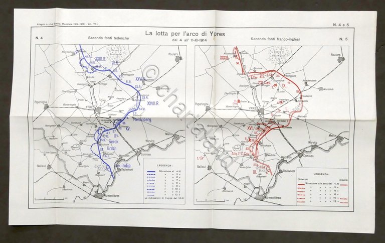 La Guerra Mondiale 1914-1918 Vol. VI + tavole - Campagna …