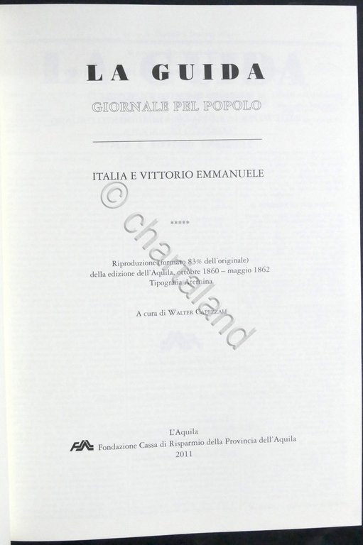 La Guida Giornale pel Popolo Italia e Vittorio Emanuele 1860-1862 …