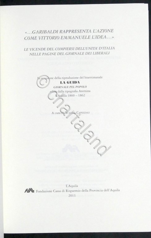 La Guida Giornale pel Popolo Italia e Vittorio Emanuele 1860-1862 …