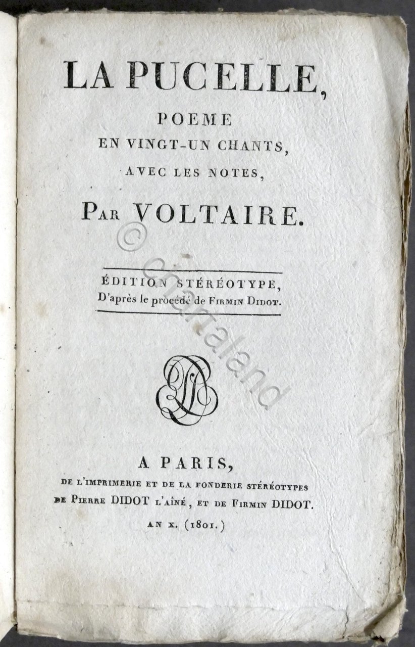 La pucelle de Voltaire poeme en vingt-un Chants avec les …