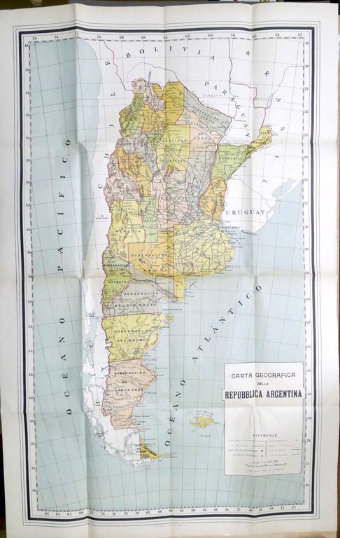 La Repubblica Argentina in 1911 - Informazioni e Carta Geografica