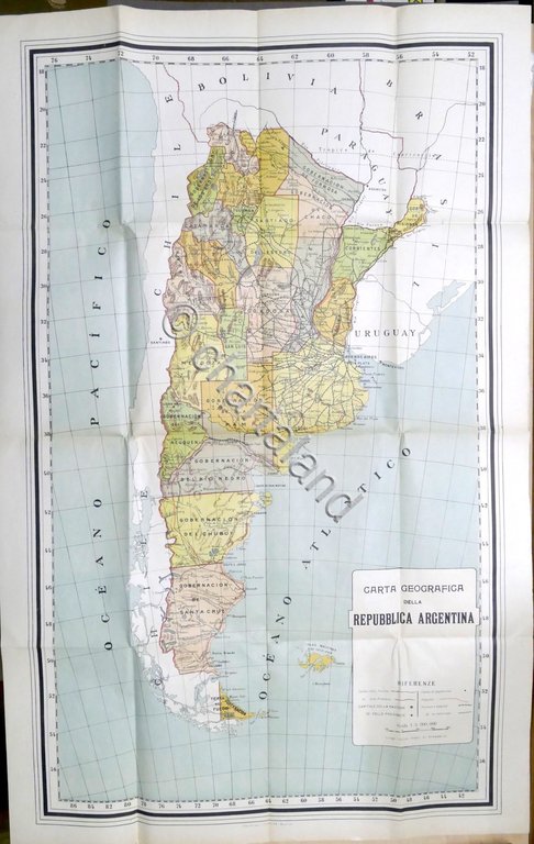 La Repubblica Argentina in 1911 - Informazioni e Carta Geografica