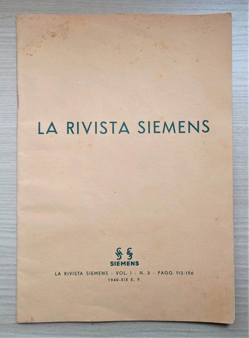 La Rivista Siemens - Volume I - N. 3 - …