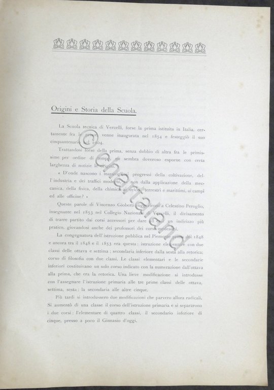 La Scuola Tecnica di Vercelli - Origine e Storia dal …