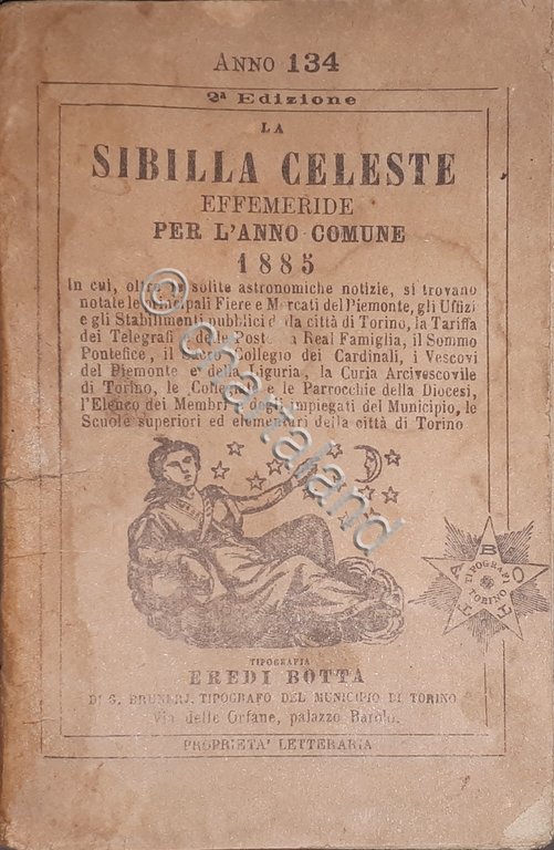 La Sibilla Celeste - Effemeridi per l'anno comune 1885