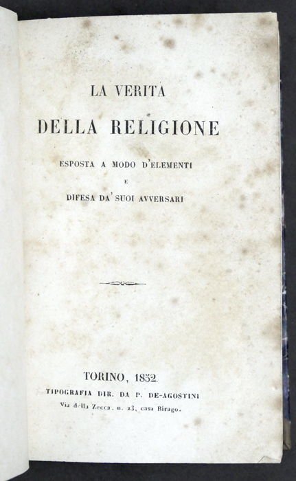 La verità della religione 1852 - La profanazione della domenica …