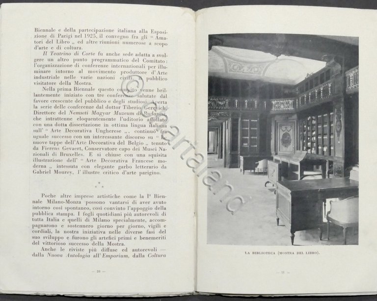 Le Mostre Internazionali delle Arti Decorative - Milano-Monza (Villa Reale) …