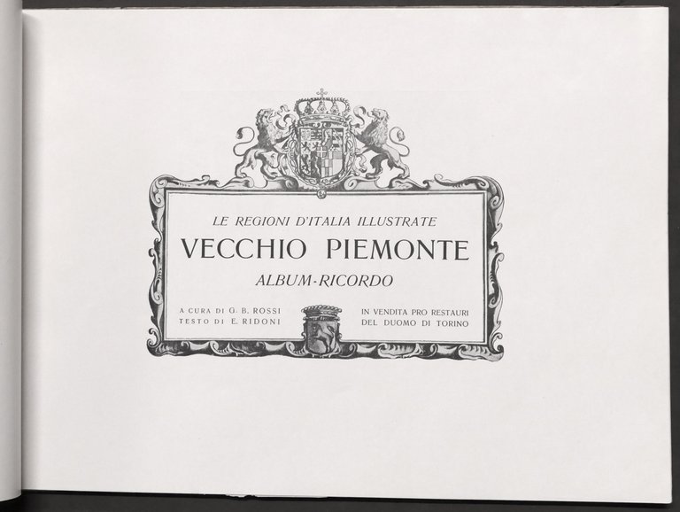 Le regioni d'Italia illustrate - Vecchio Piemonte - Album-ricordo - …
