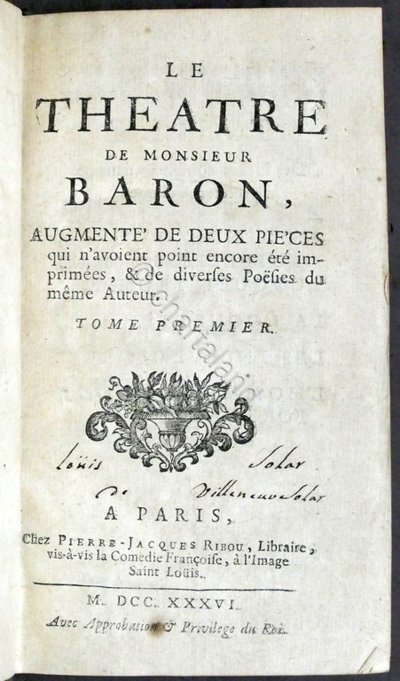 Le Theatre de Monsieur Baron - Opera completa - ed. …