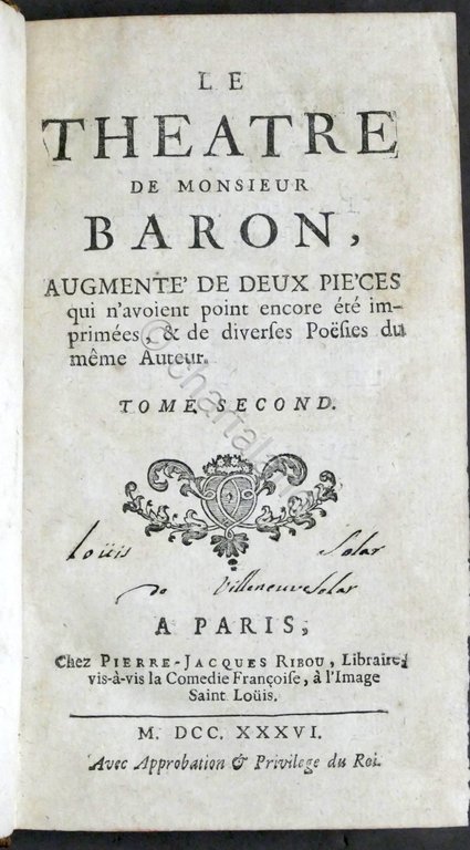 Le Theatre de Monsieur Baron - Opera completa - ed. …