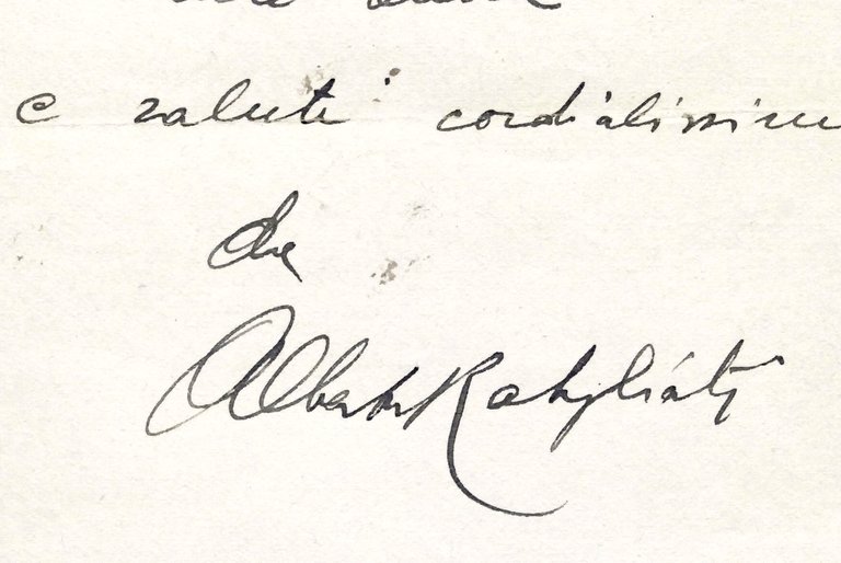 Lettera con autografo del cantante Alberto Rabagliati - 1942 | Immagine Gallery 2
