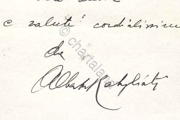 Lettera con autografo del cantante Alberto Rabagliati - 1942 | Immagine Gallery 4