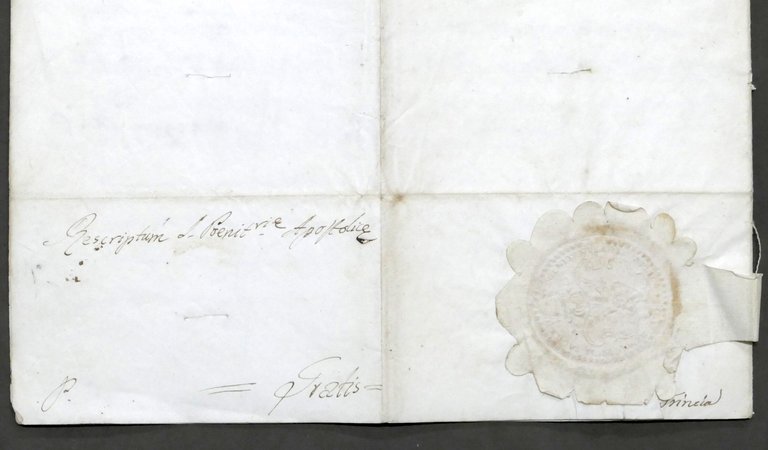 Lettera con autografo del Cardinale Castruccio Castracane - 1842