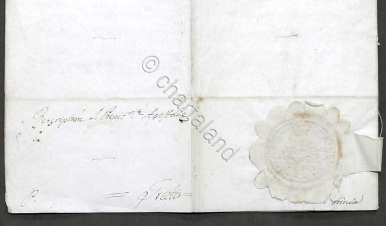 Lettera con autografo del Cardinale Castruccio Castracane - 1842
