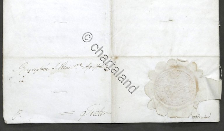 Lettera con autografo del Cardinale Castruccio Castracane - 1842