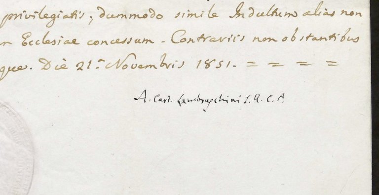 Lettera con autografo del cardinale Luigi Emmanuele Nicolò Lambruschini - …