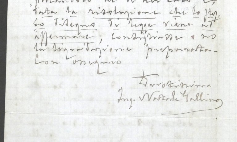 Lettera con autografo del deputato Natale Gallino - 1908