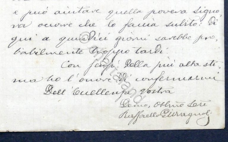 Lettera con autografo del deputato Raffaello Giovagnoli - 1883