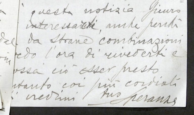 Lettera con autografo del deputato Serafino Speranza - 1936 | Immagine Gallery 2