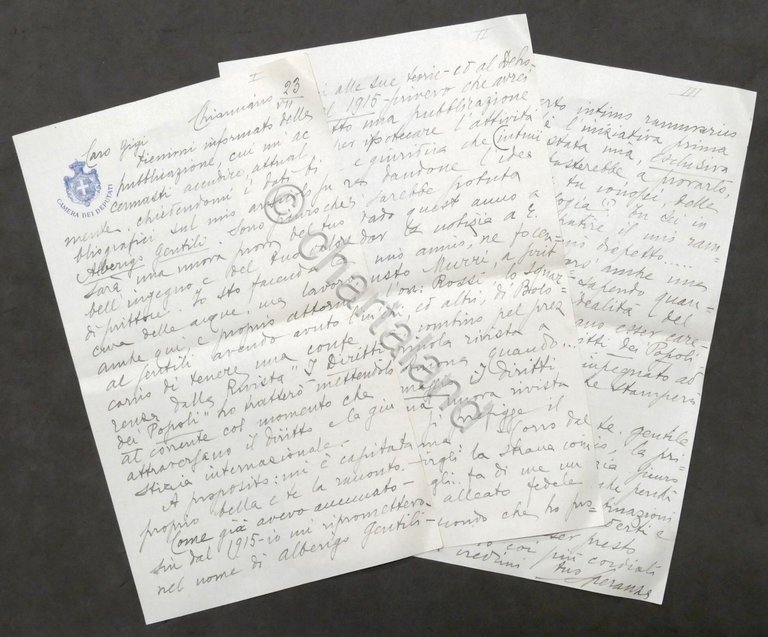 Lettera con autografo del deputato Serafino Speranza - 1936 | Immagine Gallery 3