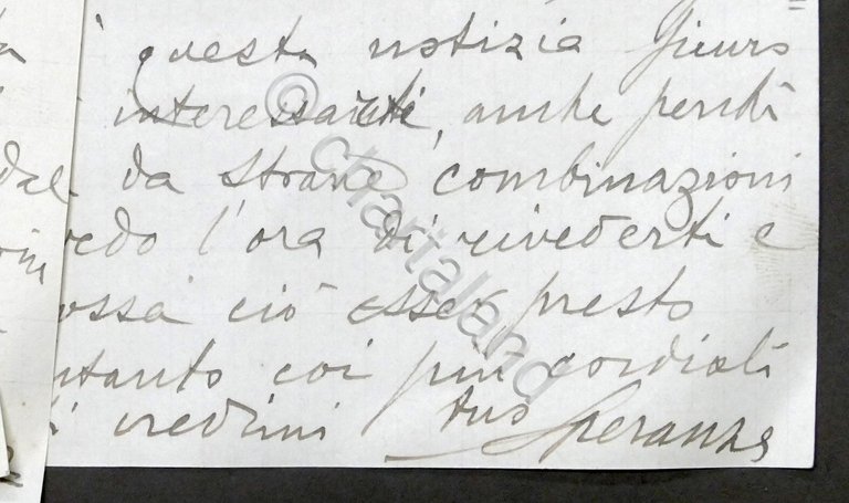 Lettera con autografo del deputato Serafino Speranza - 1936 | Immagine Gallery 4