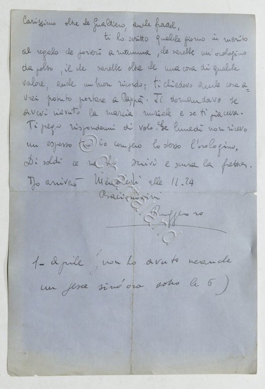 Lettera con autografo del pianista Ruggero Maghini - anni '30 | Immagine Gallery 4