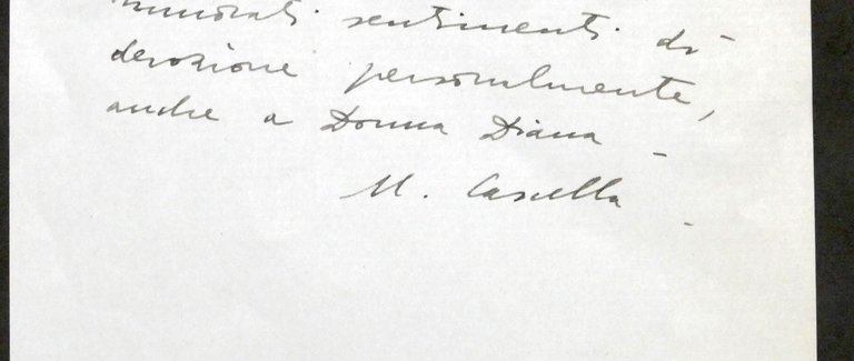 Lettera con autografo del pittore Michele Cascella - Aprile 1931