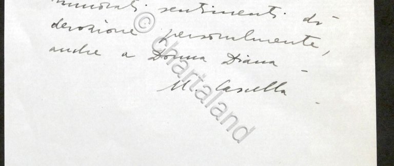 Lettera con autografo del pittore Michele Cascella - Aprile 1931