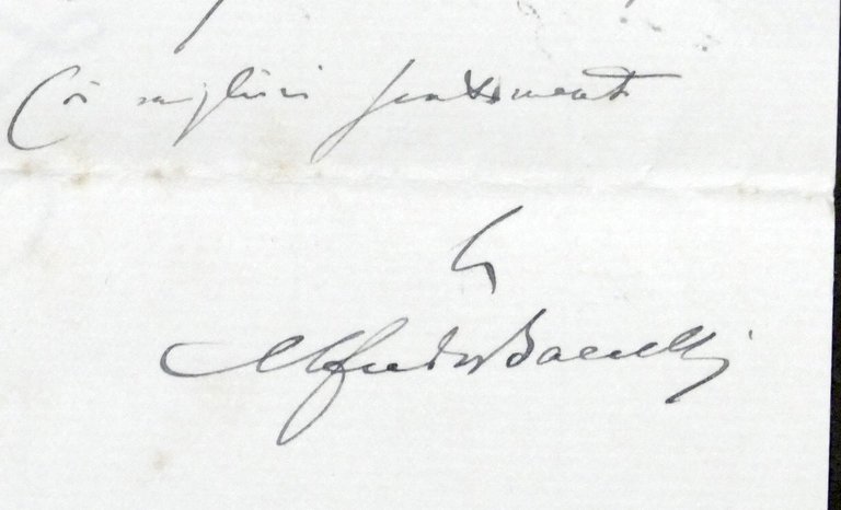 Lettera con autografo del senatore Alfredo Baccelli - 1936 | Immagine Gallery 2