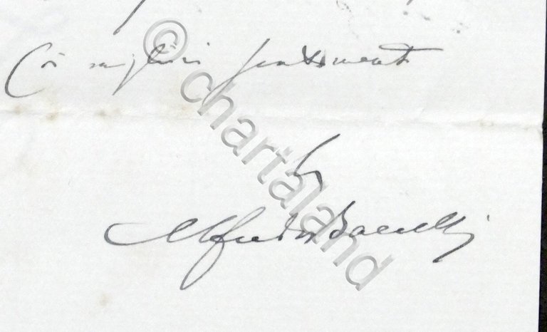 Lettera con autografo del senatore Alfredo Baccelli - 1936 | Immagine Gallery 4