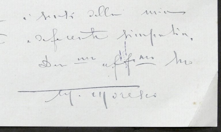 Lettera con autografo del senatore Mattia Moresco - 1936 | Immagine Gallery 2