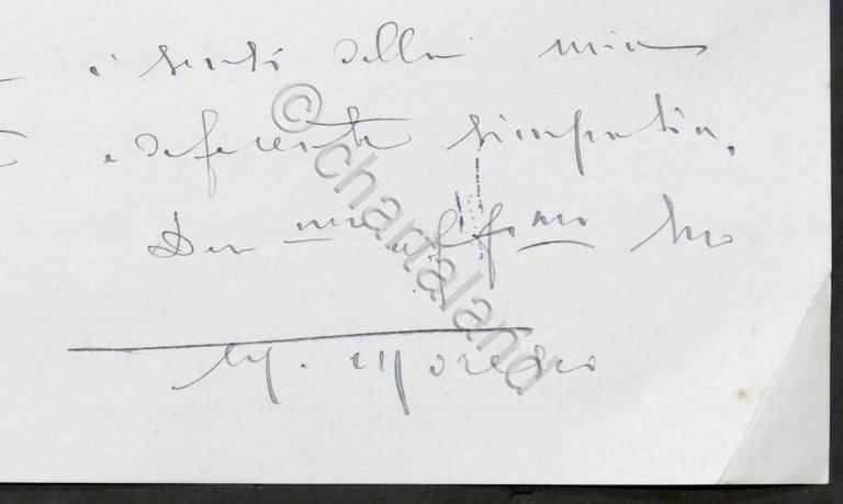 Lettera con autografo del senatore Mattia Moresco - 1936 | Immagine Gallery 4