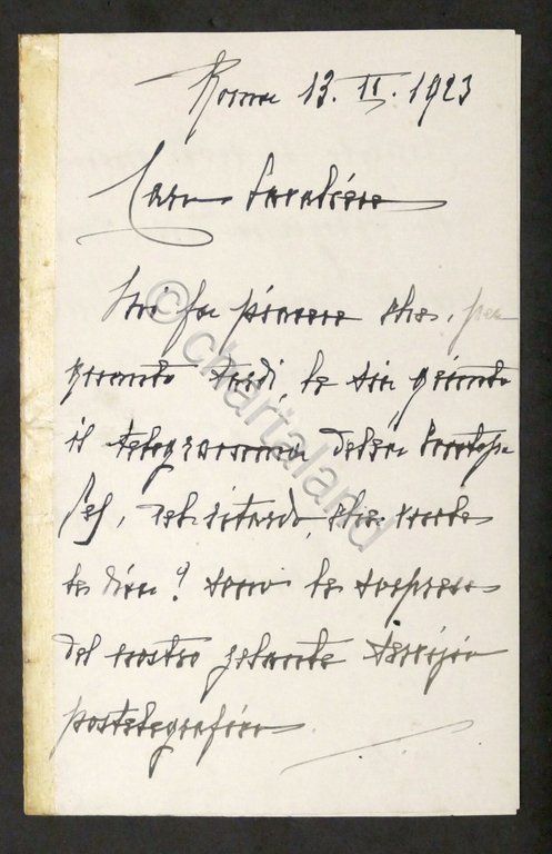 Lettera con autografo della Regina d'Italia Margherita di Savoia - …