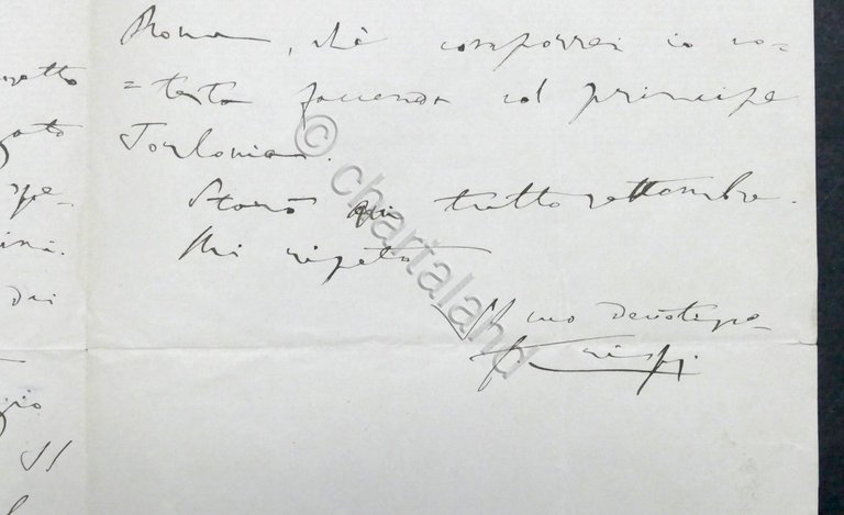 Lettera con autografo di Francesco Crispi Presidente del Consiglio - … | Immagine Gallery 2