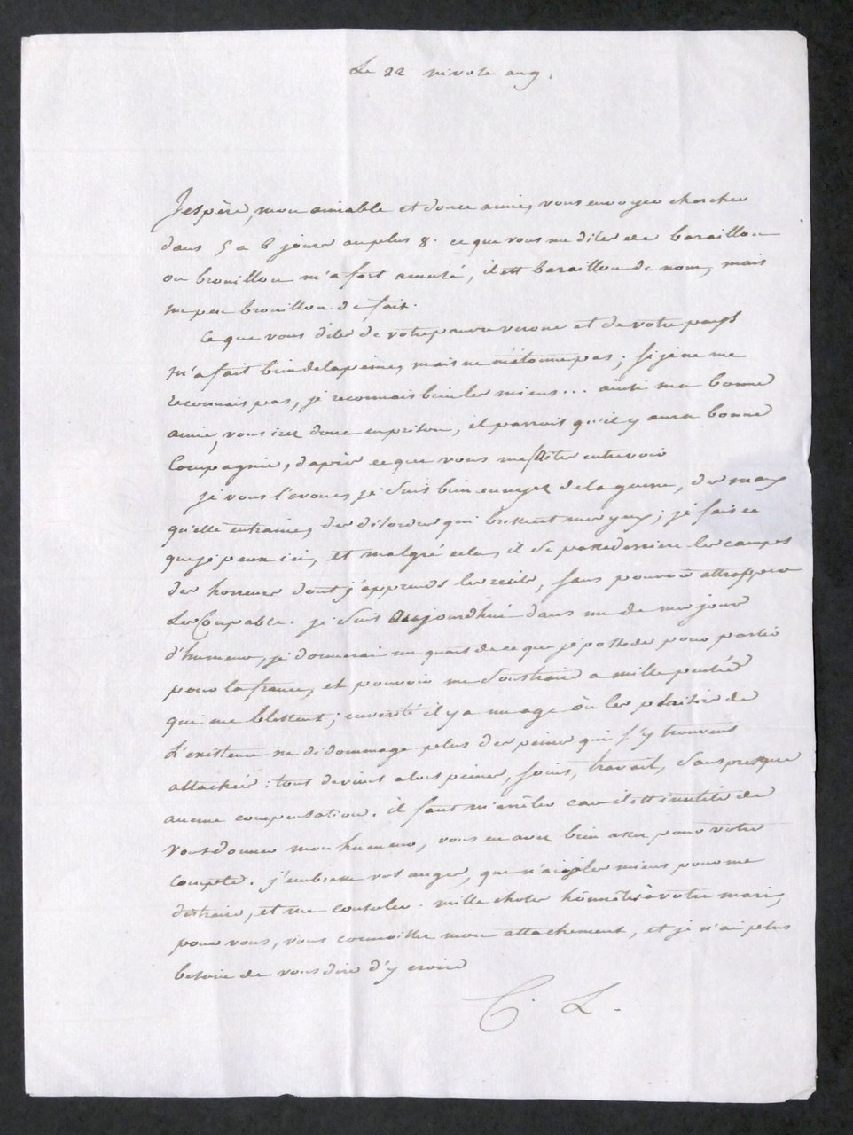 Lettera con autografo generale francese François de Chasseloup-Laubat - 1801