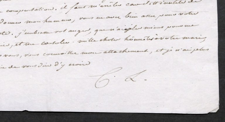 Lettera con autografo generale francese François de Chasseloup-Laubat - 1801