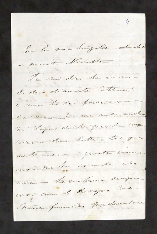 Lettera autografo di Ricciotti Garibaldi (figlio di Giuseppe Garibaldi) 1870