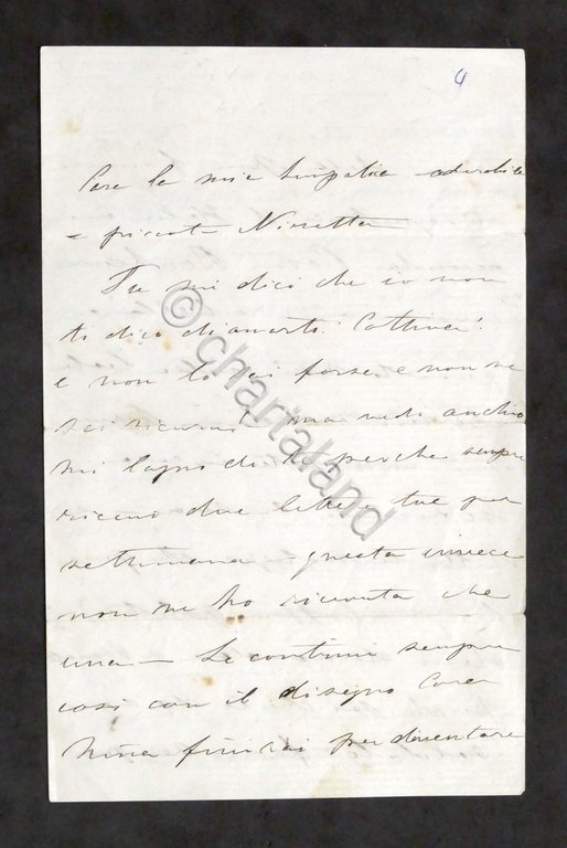 Lettera autografo di Ricciotti Garibaldi (figlio di Giuseppe Garibaldi) 1870