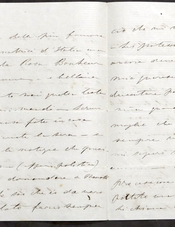 Lettera autografo di Ricciotti Garibaldi (figlio di Giuseppe Garibaldi) 1870