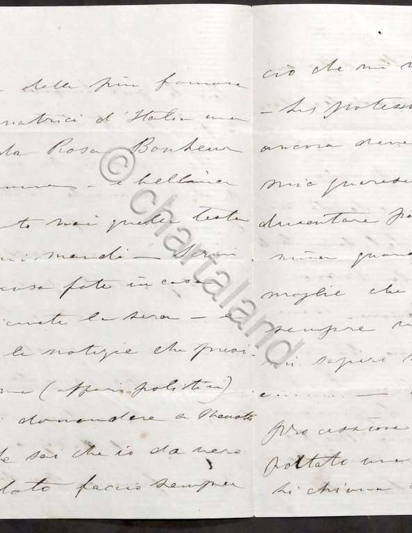 Lettera autografo di Ricciotti Garibaldi (figlio di Giuseppe Garibaldi) 1870