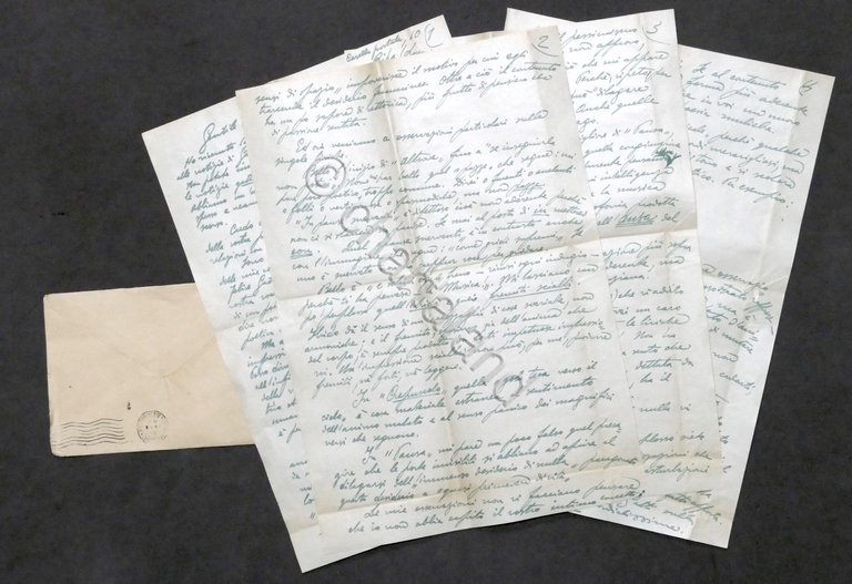 Lettera manoscritta autografo del poeta Garibaldo Alessandrini - 1945