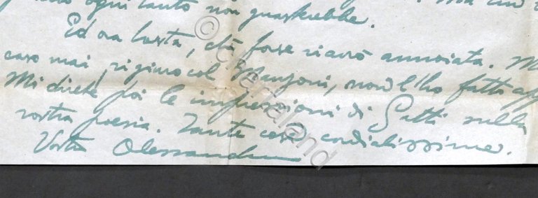 Lettera manoscritta autografo del poeta Garibaldo Alessandrini - 1945