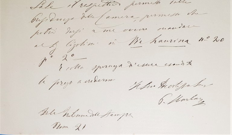 Lettera manoscritta con autografo - Giornalista Pietro Sbarbaro - 1880 …